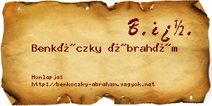Benkóczky Ábrahám névjegykártya